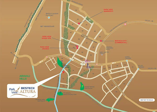 Bestech Altura at Sector 79,
 Location Map plan