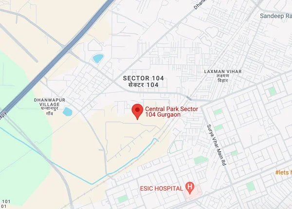 Central Park Sector 104  Location