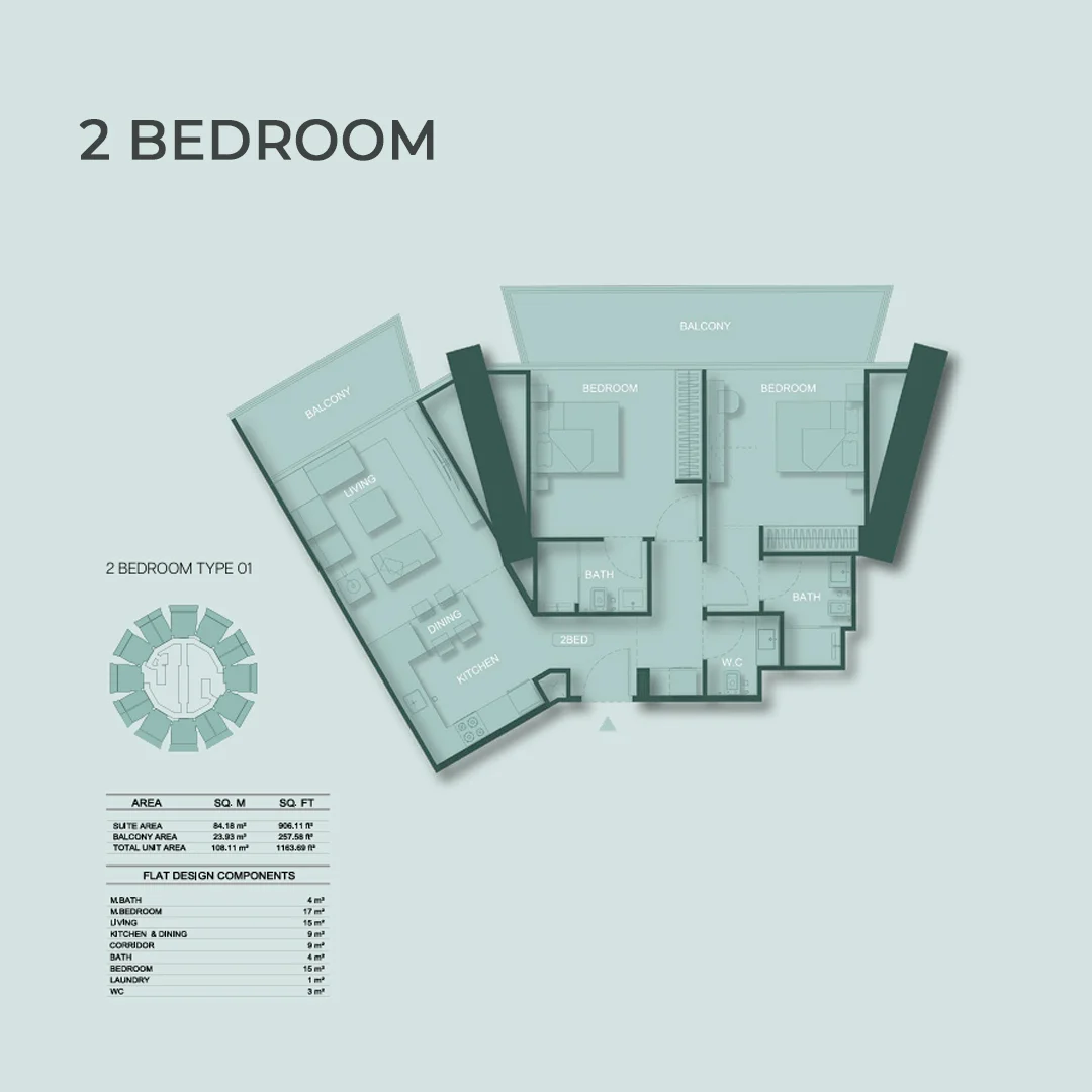 2 Bedroom Floor Plan Binghatti Circle Dubai