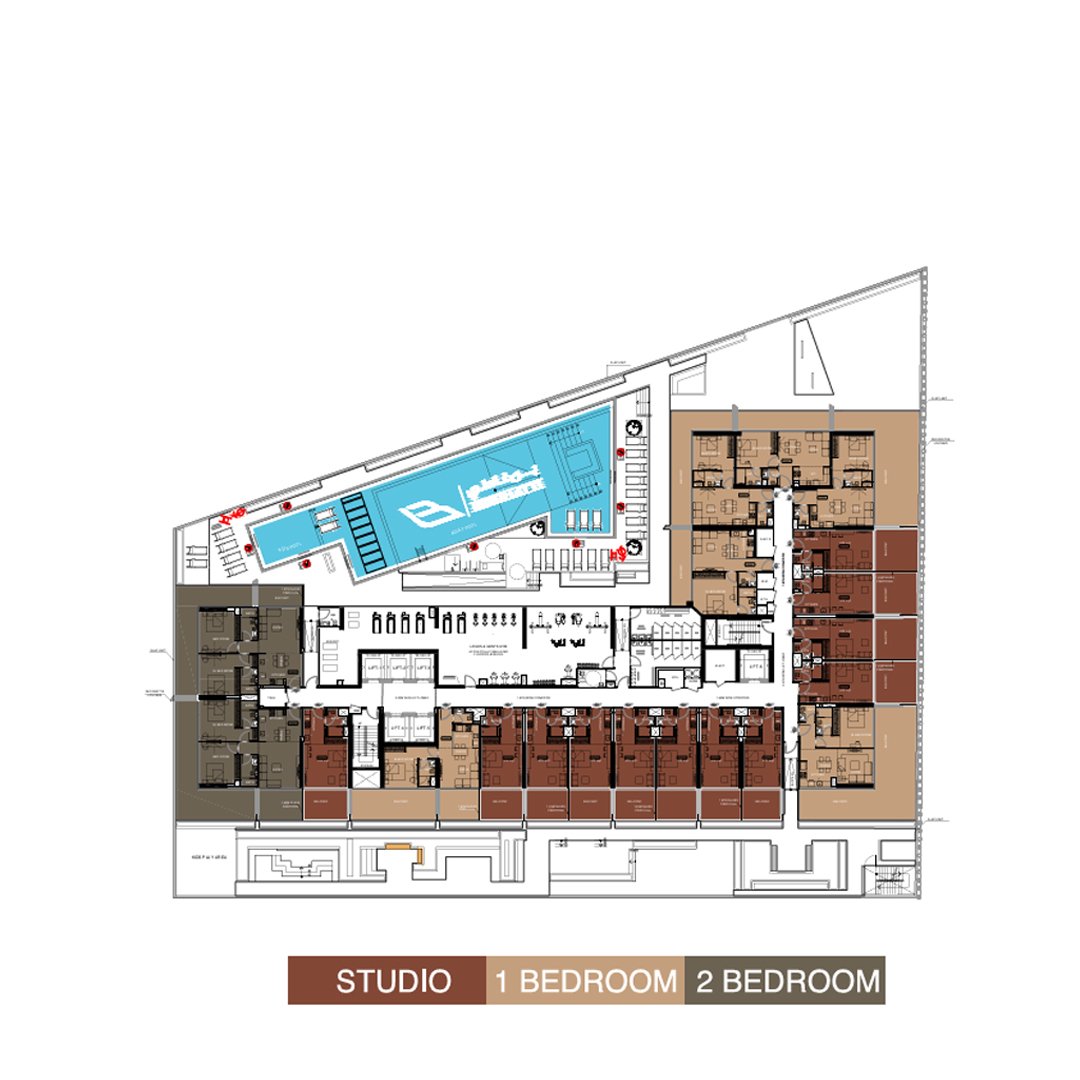 Studio Apartment Floor Plan Binghatti Starlight Dubai