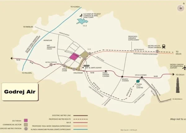 Godrej Air at Sector 85
 Location Map plan