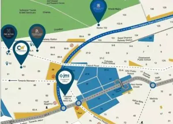 JMS Highrise at Sector 95 Location Map plan