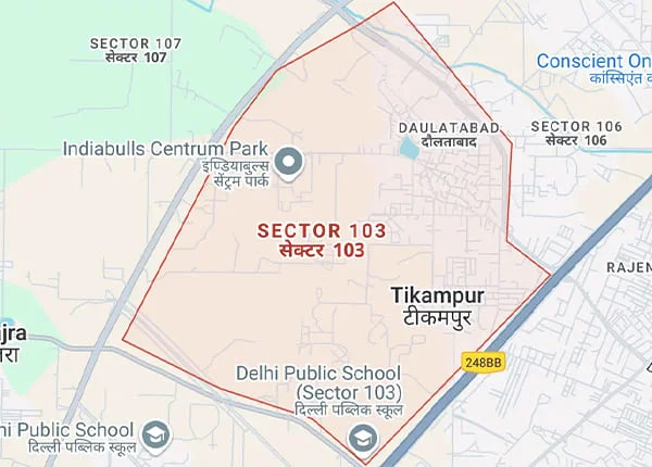 Landmark Akaya Sector 103 at Sector 103,
 Location Map plan