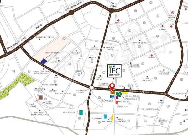 M3M IFC 2 Sector 43
 Location Map plan
