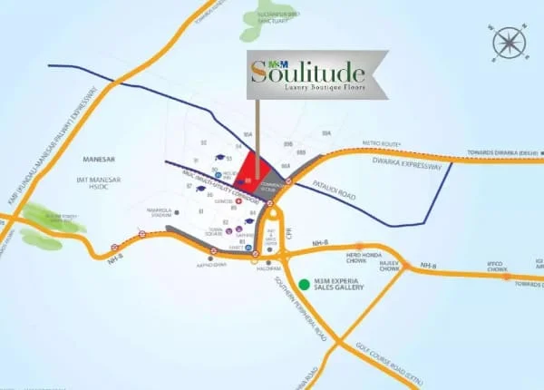M3M Soulitude at Sector 89
 Location Map plan