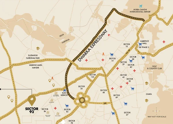 Rising Homes DXP Sector 92, Gurgaon  Location
