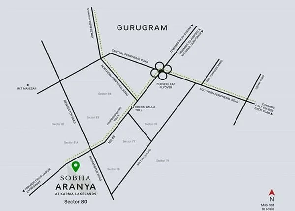 Sobha Aranya at Sector 80
 Location Map plan