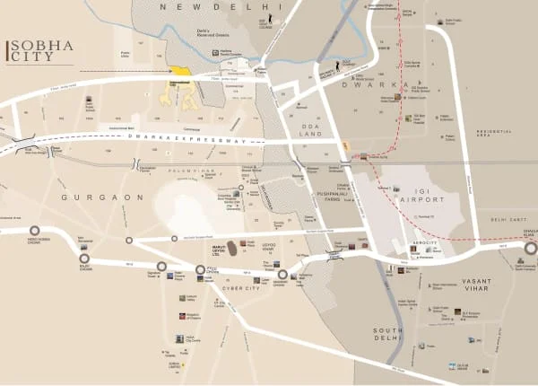Sobha City Sector 99
 Location Map plan
