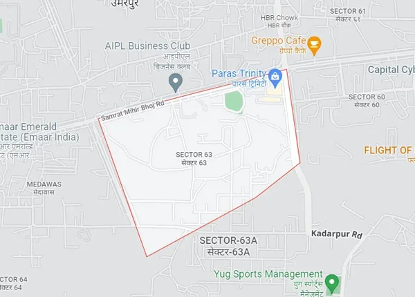 Sobha at Sector 63a,
 Location Map plan
