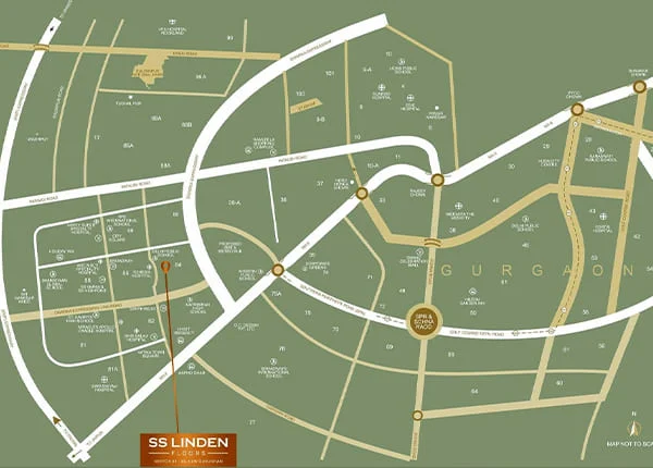 SS Linden Floors at Sector 84,
 Location Map plan