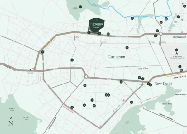 Whiteland Westin Residences at Sector 103,
 Location Map plan